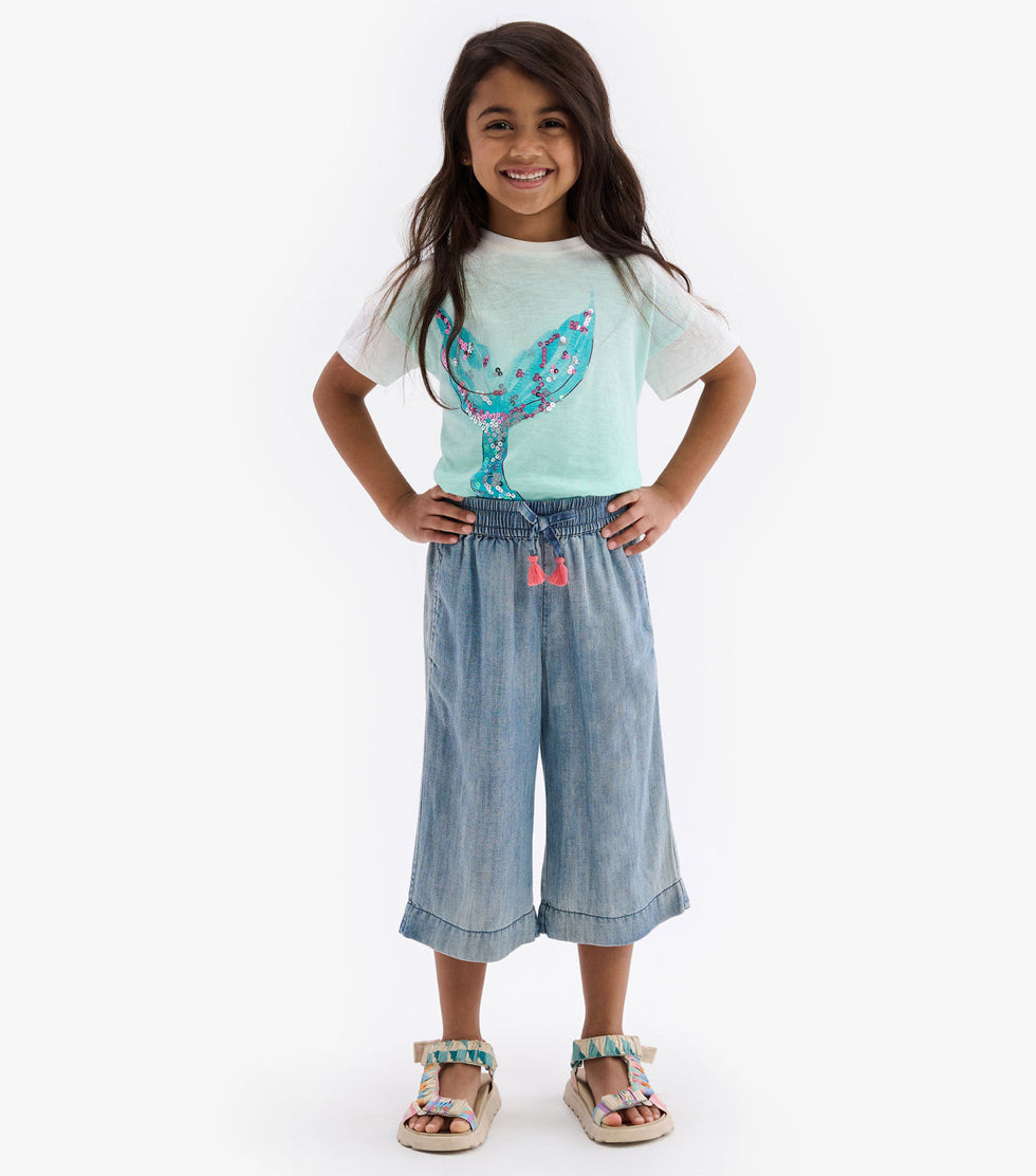 Hatley Kids Spring 2024 Blue Wash Cropped Culottes – Paddington Station